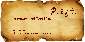 Pummer Ádám névjegykártya